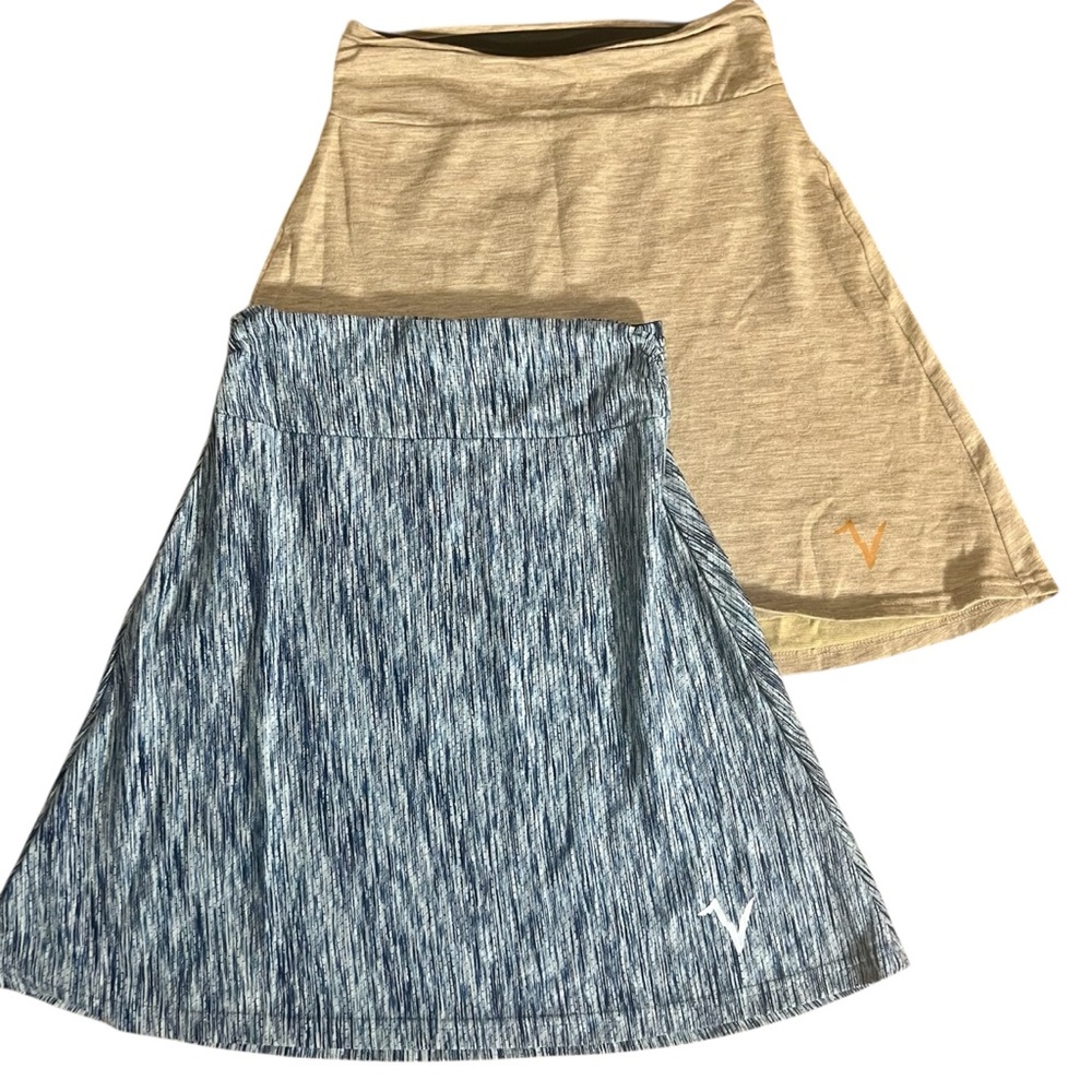 Voormi Women’s Swift Water Skirt Lot Of 2 Size Medium Blue And Brown USA Made